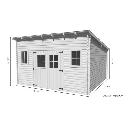 Abri de jardin en bois 28 mm, 17,33 m², Foresta