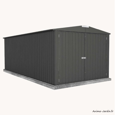 Grand garage en métal, 18m², Melton XL, gris anthracite