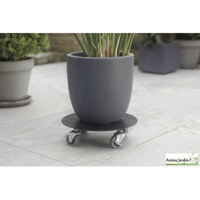 Support à roulette pour plante, Flora Roll Factory Rond