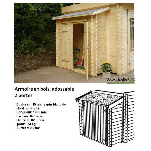 Abri de jardin - remise pour outils - cabanon portes