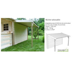 Bûcher adossable pour Abri de jardin, solid, achat/vente