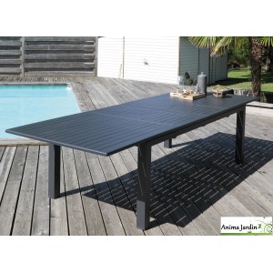 Table de jardin extensible Genes, 220/270/320 cm, 10 à 14 personnes