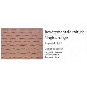 Shingles rouge spécial toiture pour Abri de jardin, solid, achat, vente