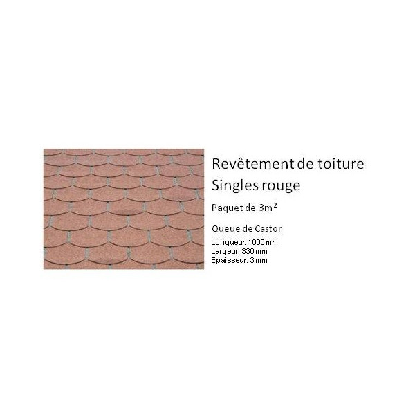 Shingles rouge spécial toiture pour Abri de jardin, solid, achat, vente