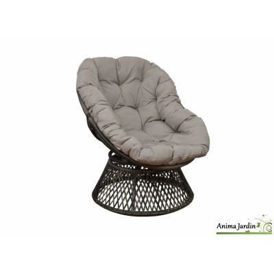 Fauteuil de jardin Delia, empilable, toile en polyester