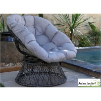 Fauteuil de jardin Delia, empilable, toile en polyester