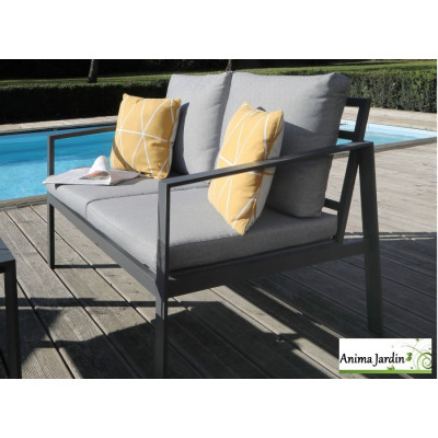 Salon de jardin Marlo, 4 personnes, Aluminium