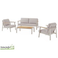 Salon de jardin Jade, 4 personnes, Aluminium