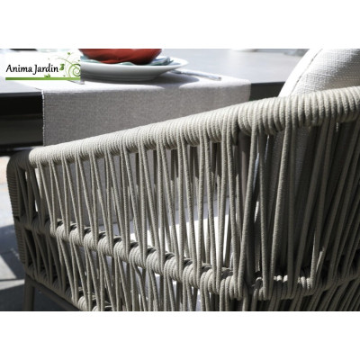 Lot de 2 fauteuils de jardin Iris, Aluminium/Cordes