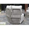 Fauteuil Lounge de jardin Iris, Aluminium / Cordes