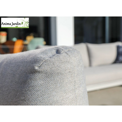 Salon de jardin d'angle Leather II, 5 personnes, Aluminium