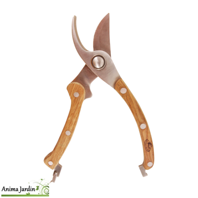 Sécateur en acier inoxydable & bois de frêne