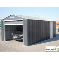 Garage en métal Optimo gris anthracite, 20,80 m²