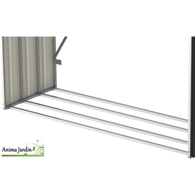 Bûcher en métal Peaky gris anthracite, 1,5 stères