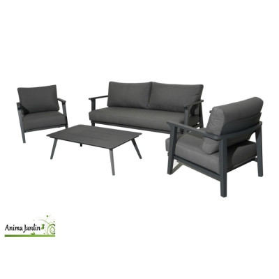 Salon de jardin Lava, 4 personnes,  Aluminium