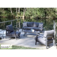 Salon de jardin Lava, 4 personnes, Aluminium