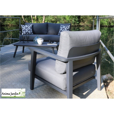Salon de jardin Lava, 4 personnes,  Aluminium