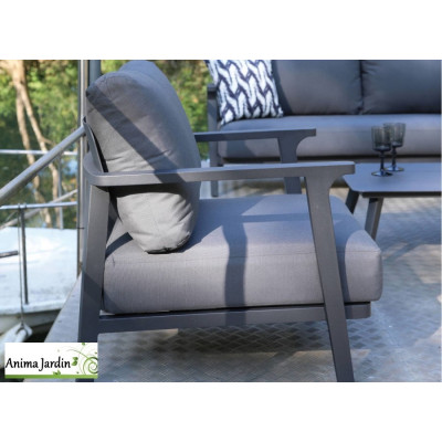 Salon de jardin Lava, 4 personnes,  Aluminium