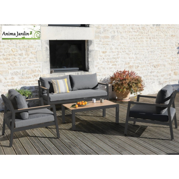 Salon de jardin Games, 4 personnes,  Aluminium