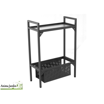 Etagère 2 niveaux pour Balcon en Aluminium, Etagère 1