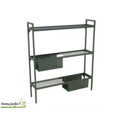 Etagère 3 niveaux large pour Balcon en Aluminium, Etagère 3