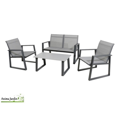 Salon de jardin Alice, 4 personnes, Résine Tressé