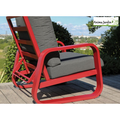 Fauteuil Lounge réglable Antonio, Aluminium