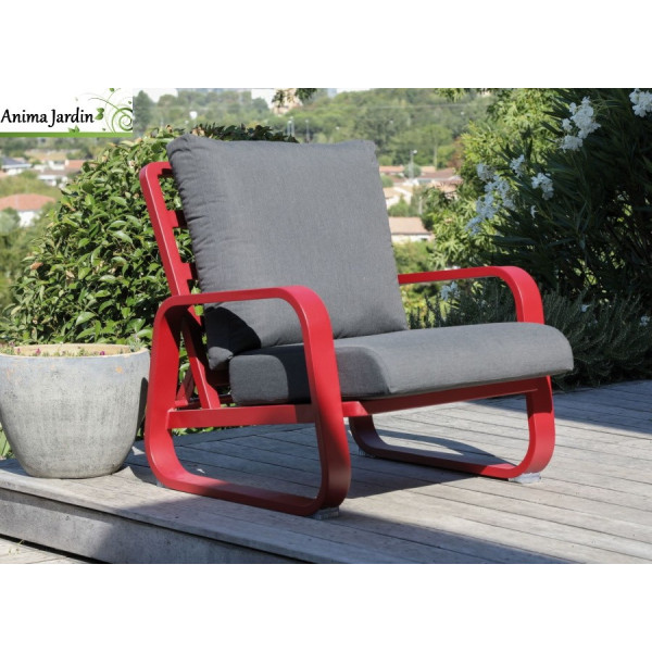 Fauteuil Lounge réglable Antonino, Aluminium