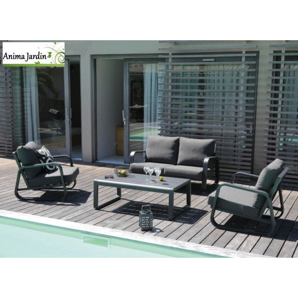 Canapé 2 places Antonino, Aluminium