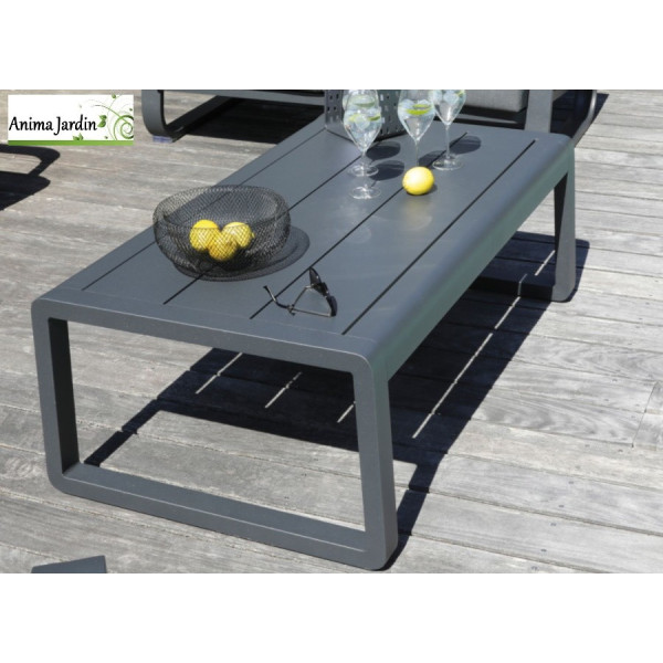 Table basse rectangulaire Antonino, Aluminium