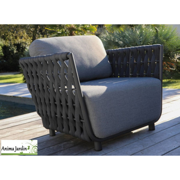 Fauteuil Lounge Hug, Aluminium & Résine