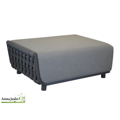 Pouf carré Large Hug, 102x71 cm, Aluminium & Résine