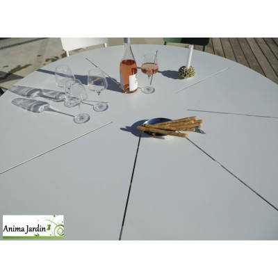 Table de jardin ronde Seven, Ø.150 cm, 6 personnes