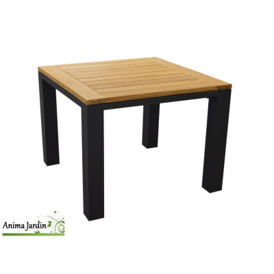 Table de jardin Torino, 100x100 cm, 4 personnes