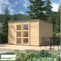 Abri de jardin en bois, Shelty + Modern 9,48 m², 28 mm