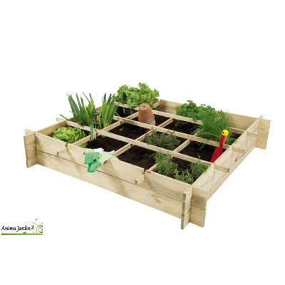 Carré potager en bois 16 cases Anafi, Carré de jardin