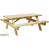 Table de pique-nique en bois 4-6 personnes Quali, Traité autoclave
