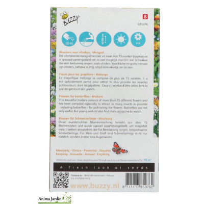Graines de prairie fleurie 15 espèces, Attirant pour les papillon