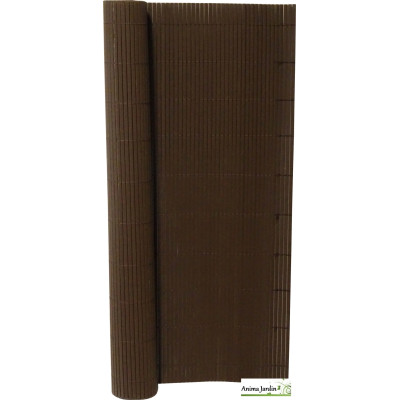 Canisse PVC marron, 10 mm, 95% occultant