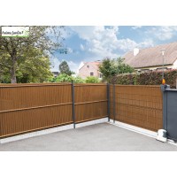 Kit lamelle PVC rigide marron, 80% occultant