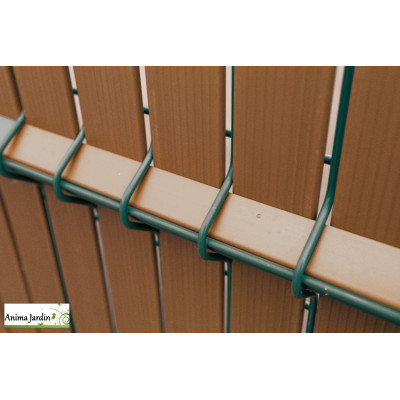 Kit lamelle PVC rigide marron, 85% occultant