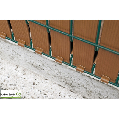 Kit lamelle PVC rigide marron, 85% occultant