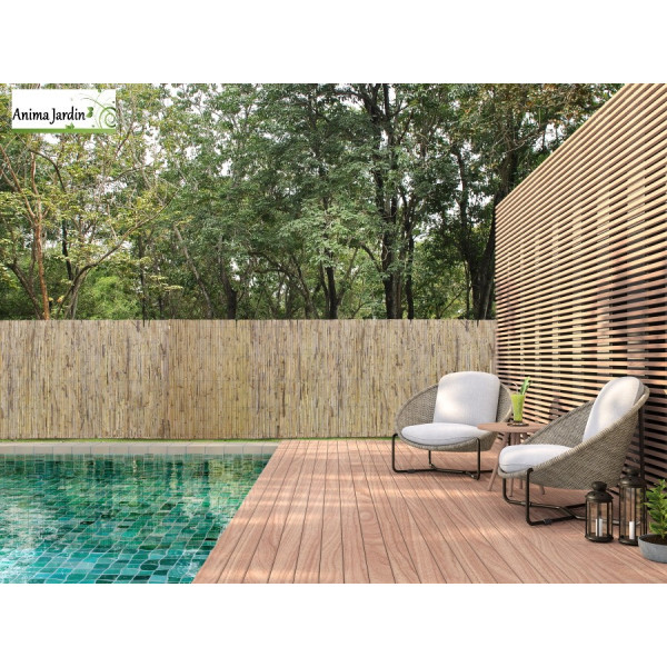 Canisse en roseau fendu, 95% occultant, Prenium Split Reed Fence