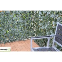 Treillis extensible en osier 2x1 m, Feuilles lierre verte