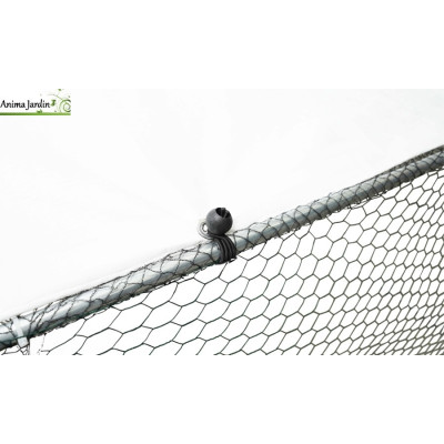 Enclos poulailler ECO grillagé  6m², Acier galvanisé
