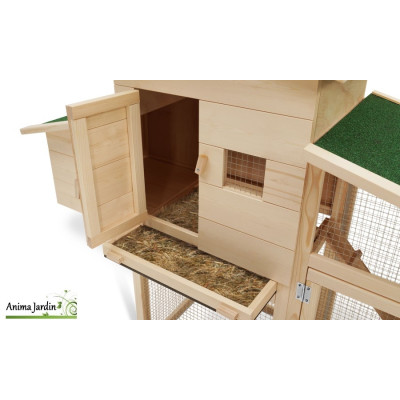 Poulailler avec pondoir en bois Gelina L.1,65 m