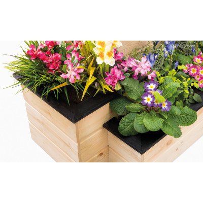 Carré potager en bois Margelle, 3 niveaux, L.90 cm