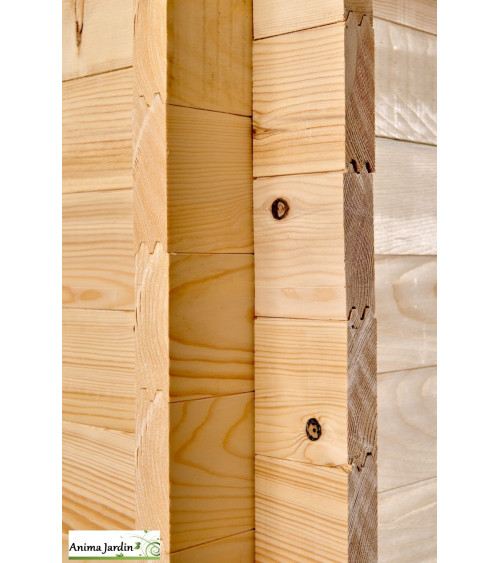 Grand abri de jardin en bois, 42 mm, semi-habitable, 17,47 m², toit plat, Foresta, achat, pas cher