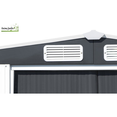 Abri de jardin en acier Tulum 5,34 m², Gris anthracite