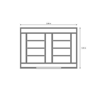 Abri de jardin en acier Tulum 5,34 m², Gris anthracite